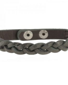Leren armband groen