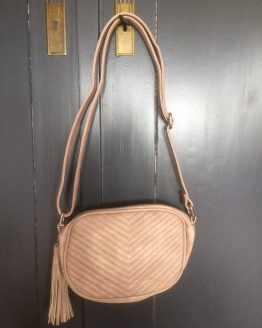 Leatherlook fashion tas roze