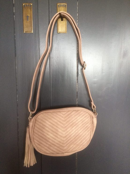 Leatherlook fashion tas roze