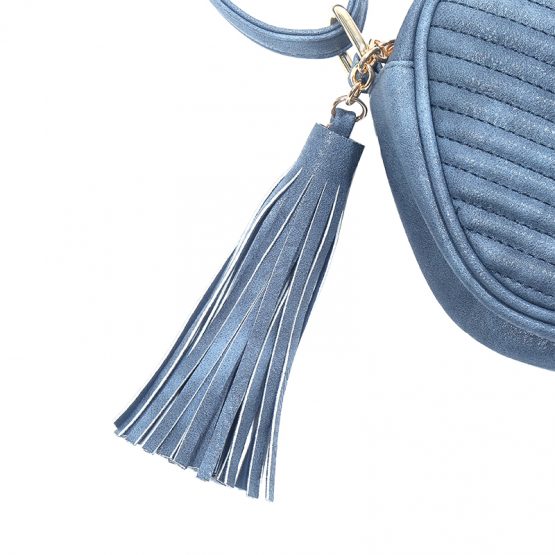 Leatherlook fashion tas blauw