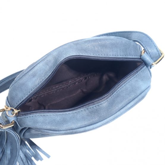 Leatherlook fashion tas blauw