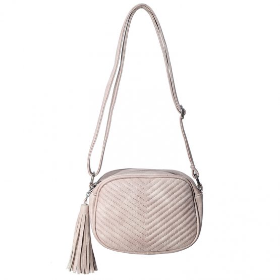 Leatherlook fashion tas roze