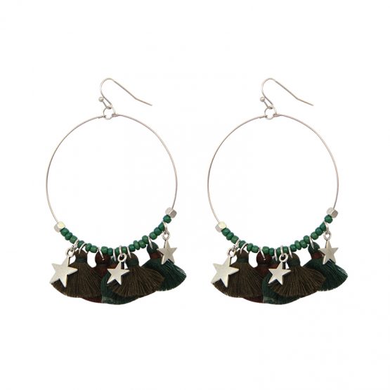 groene tassel oorbellen