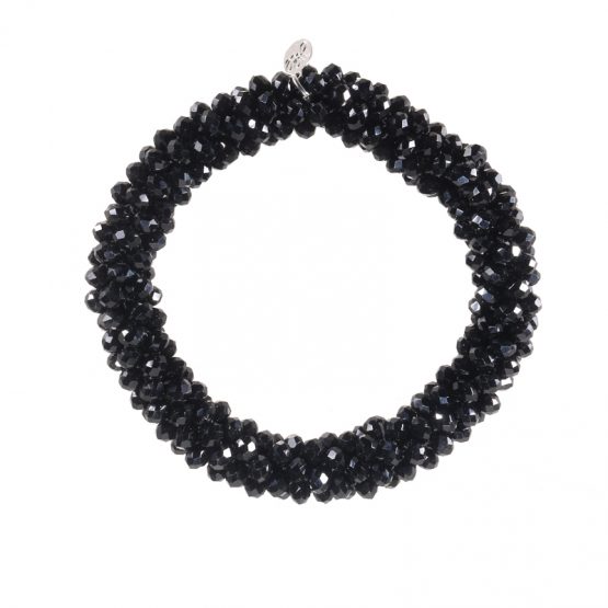 Mooie stretch armband met kleine kristallen, de armband is ook te gebruiken als haarelastiek, handig!