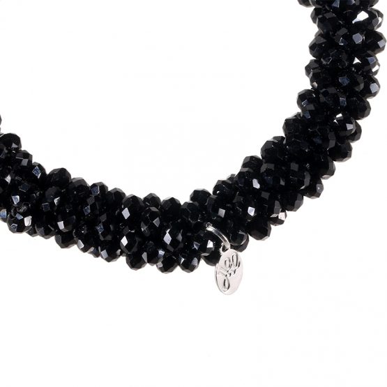 Mooie stretch armband met kleine kristallen, de armband is ook te gebruiken als haarelastiek, handig!