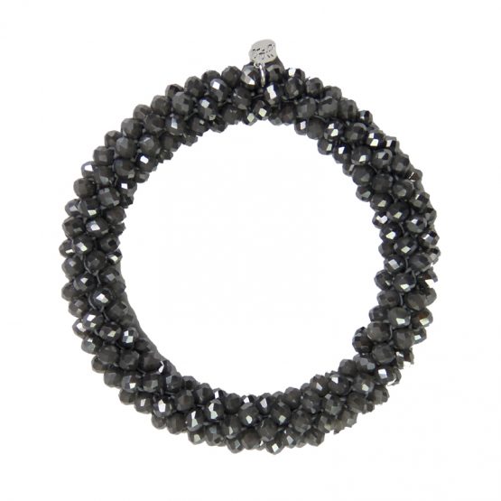 Mooie stretch armband met kleine kristallen, de armband is ook te gebruiken als haarelastiek, handig!