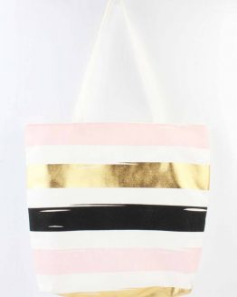 shopper strandtas met strepen