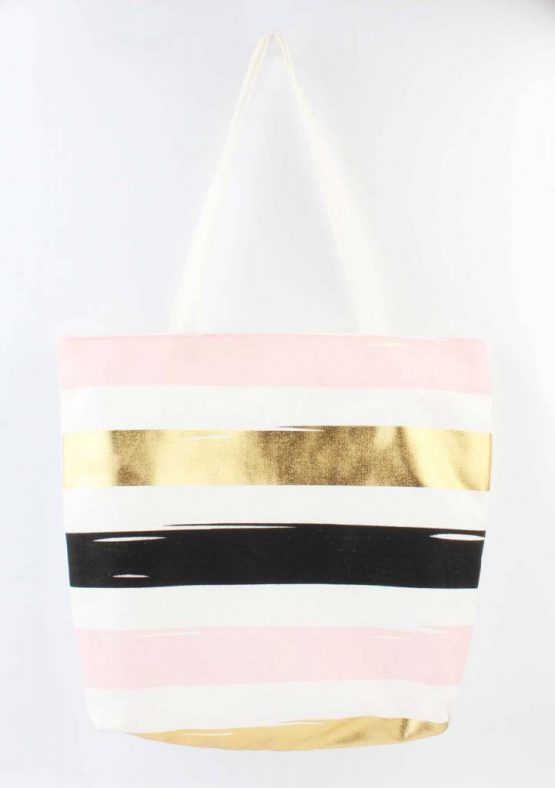 shopper strandtas met strepen