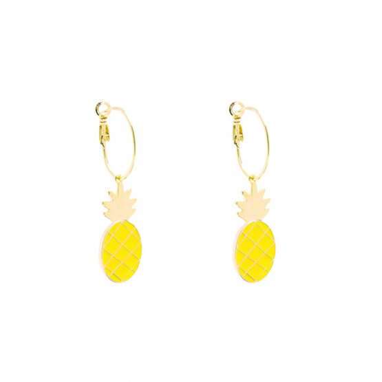 hippe ananas oorbellen