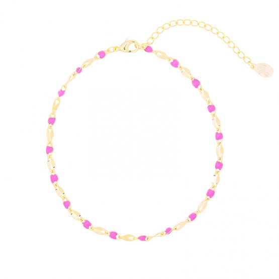 enkelbandje met roze details