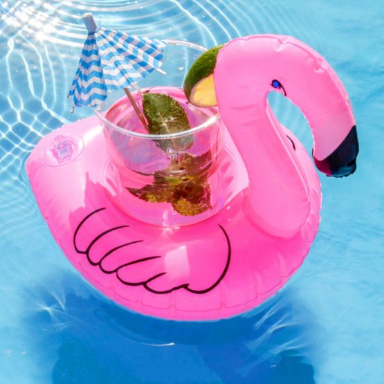 inflatable cup holder flamingo