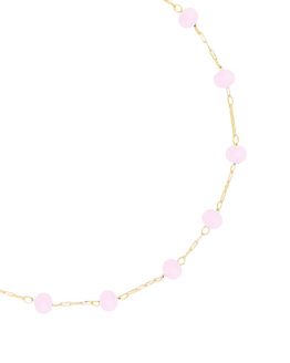 enkelbandje met roze steentjes