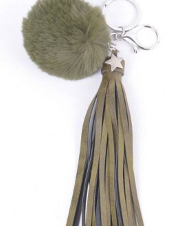 sleutelhanger tassenhanger met kwastje en pompon