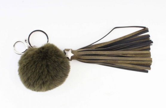 sleutelhanger tassenhanger met kwastje en pompon