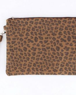 clutch panterprint leopard bruin