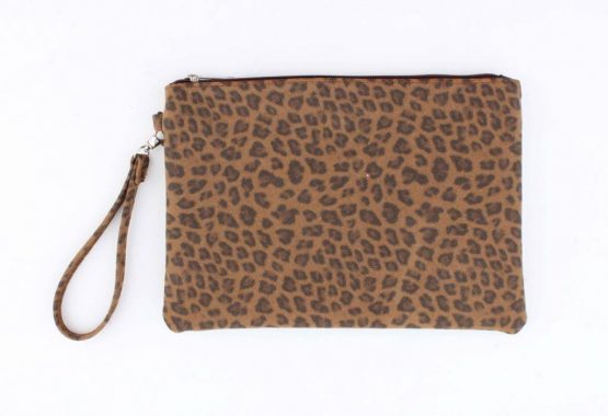 clutch panterprint leopard bruin