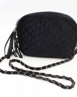 stoere crossbody tas zwart