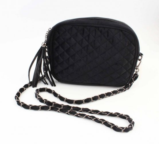 stoere crossbody tas zwart