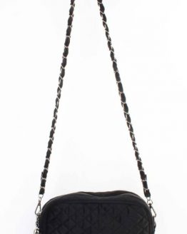 stoere crossbody tas zwart