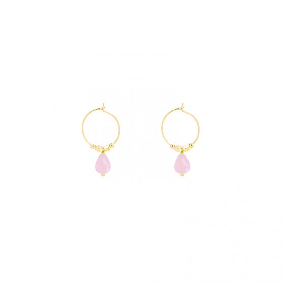 trendy oorbellen met roze blauw of zwart steentje