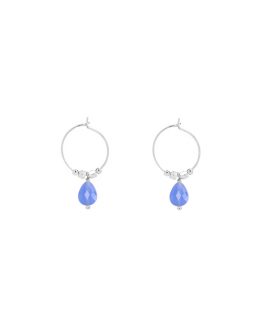 trendy oorbellen met roze blauw of zwart steentje