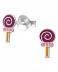 zilveren kinder oorbellen lolly