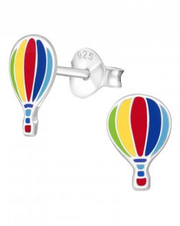 zilveren kinderoorbellen met luchtballon