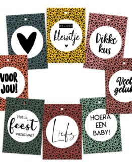 Mini cadeaukaartjes met tekst