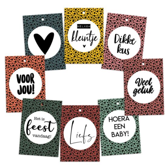 Mini cadeaukaartjes met tekst