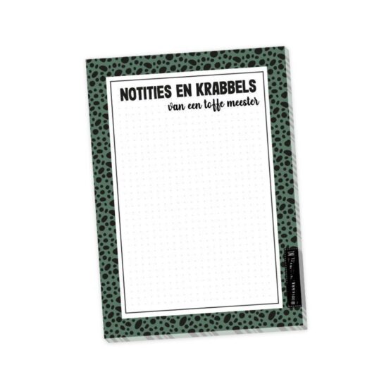 Notitieblok voor een toffe meester