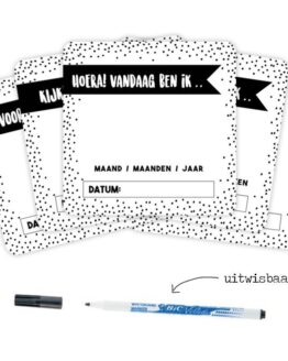 uitwisbare mijlpaalkaarten