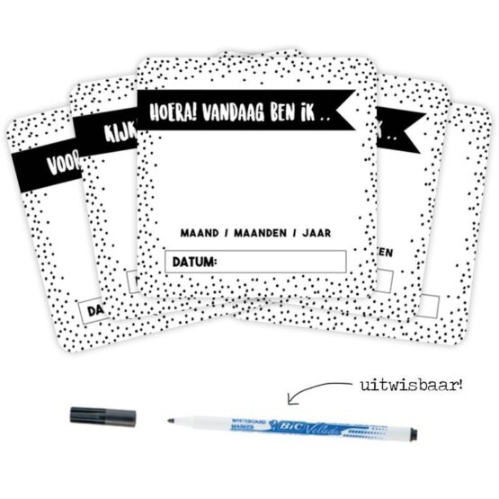 uitwisbare mijlpaalkaarten