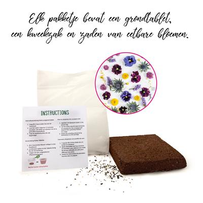 zadenpakket eetbare bloemen speciaal voor de jarige