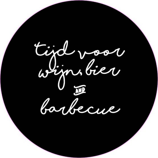 Muurcirkel tijd voor wijn, bier en barbecue