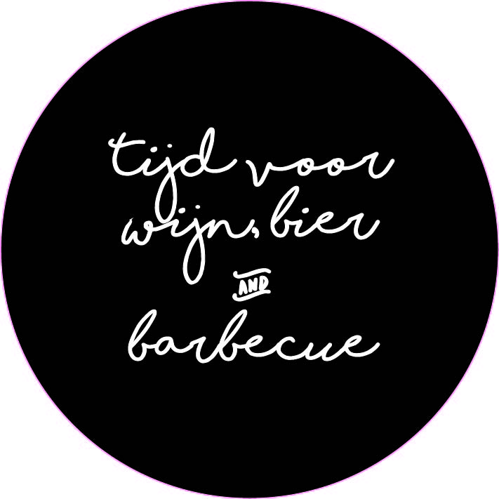 Muurcirkel tijd voor wijn, bier en barbecue