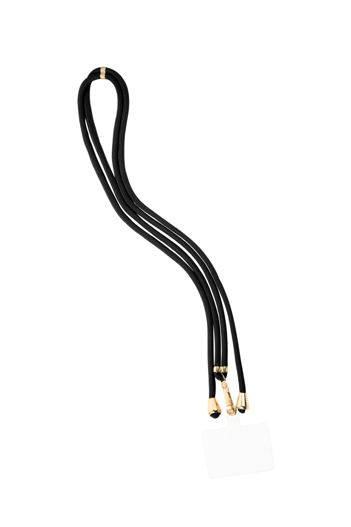Zwart met goud telefoonkoord